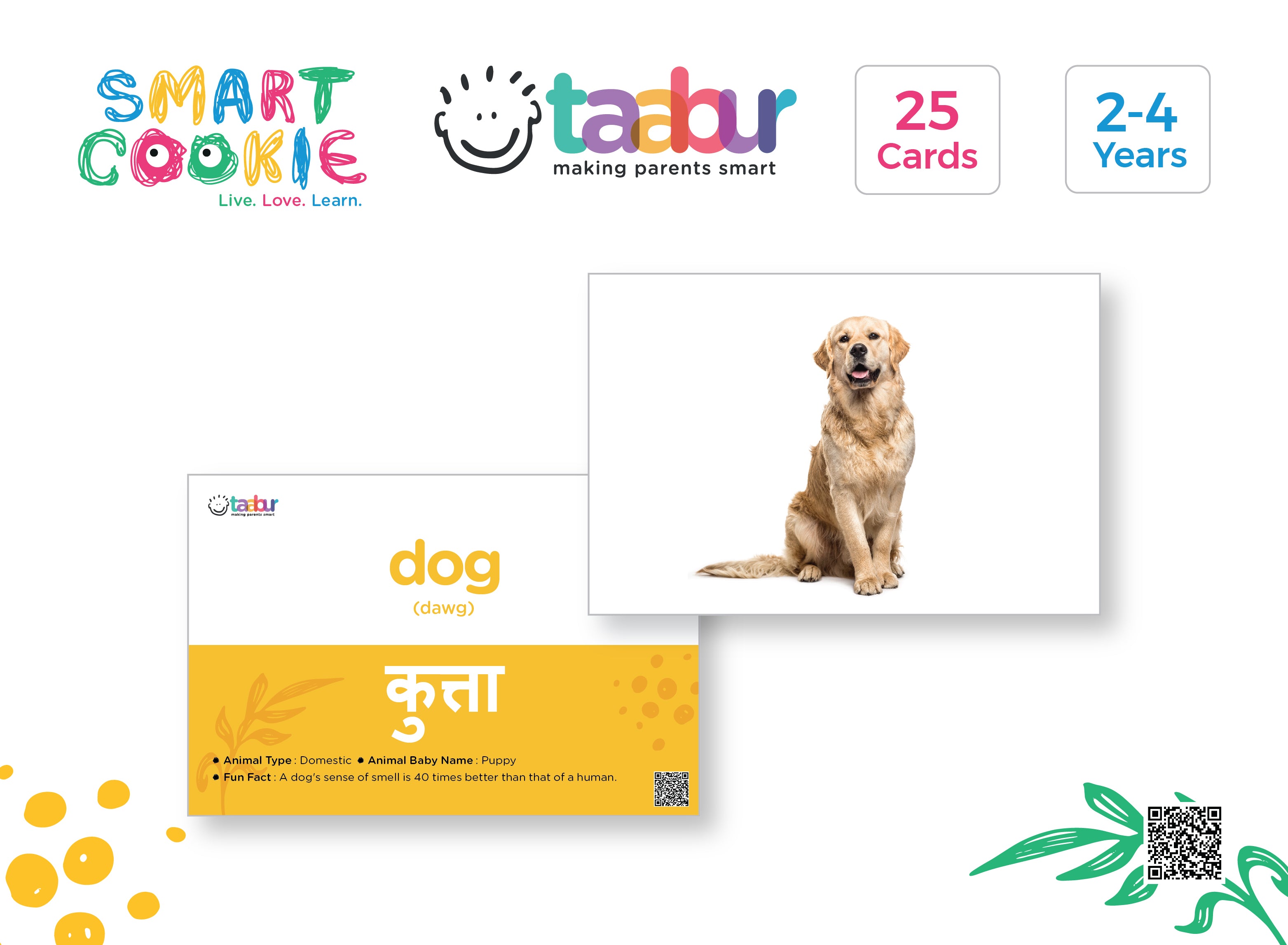 Animals, Fruits, Vegetables - 6 Sets of Interactive Flashcards - for Kids Aged 2 to 4 Years Old