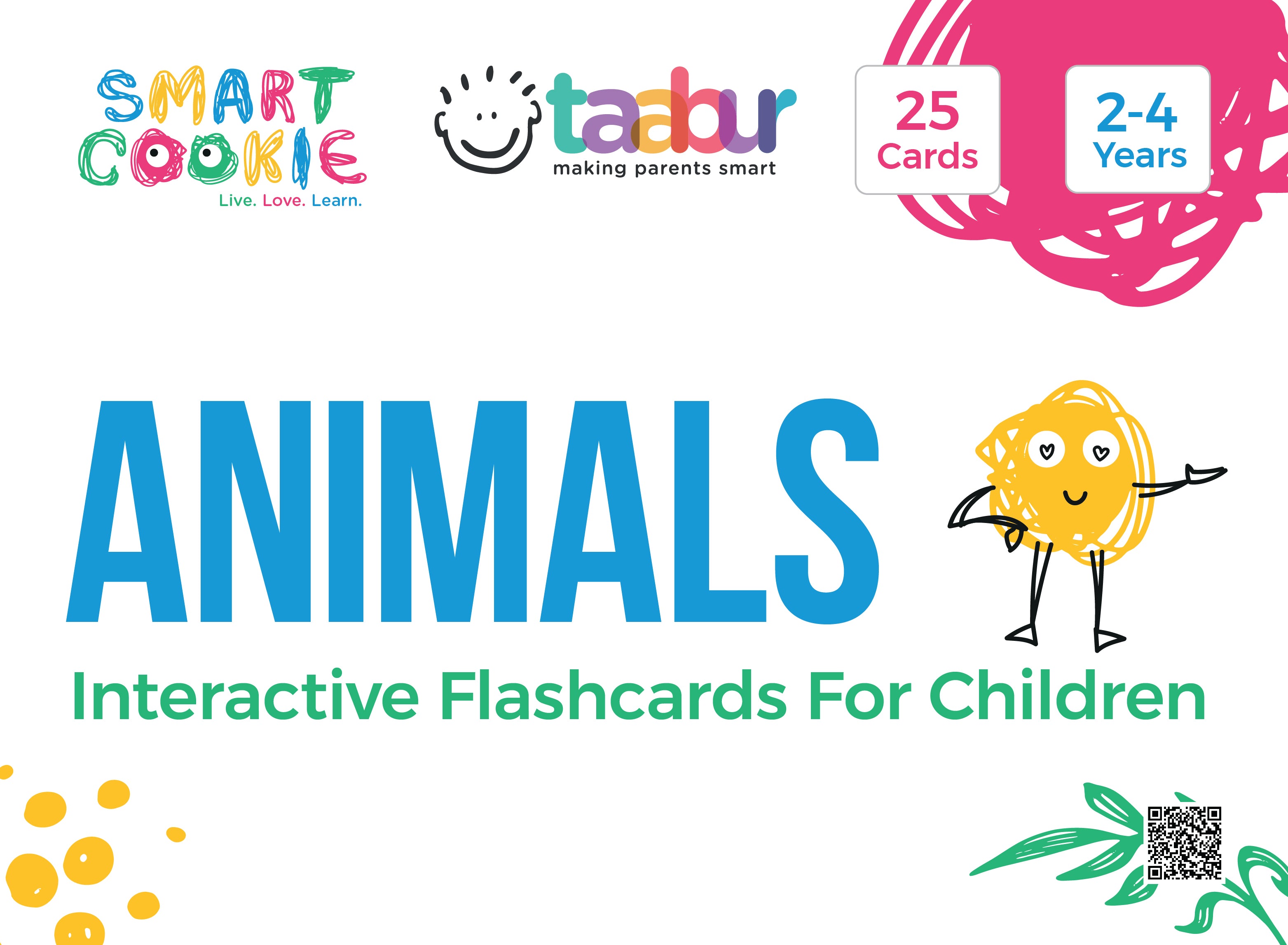 Animals, Fruits, Vegetables - 6 Sets of Interactive Flashcards - for Kids Aged 2 to 4 Years Old