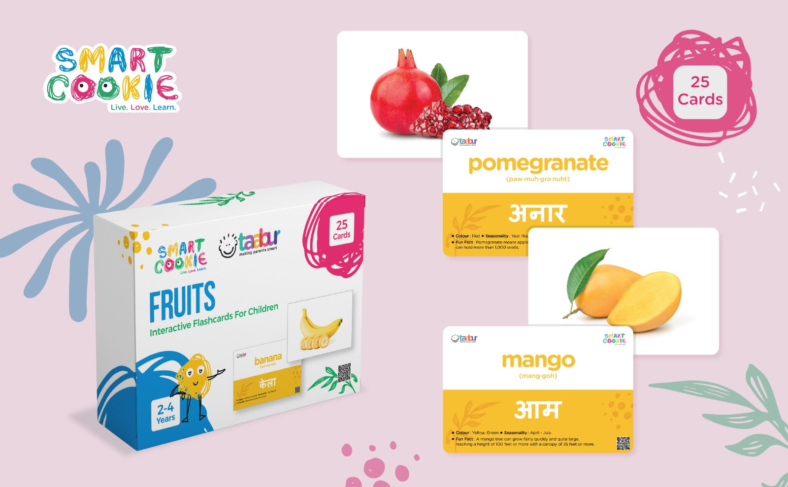 Fruits - Interactive Flashcards for Children (25 Cards) - for Kids Aged 2 to 4 Years Old