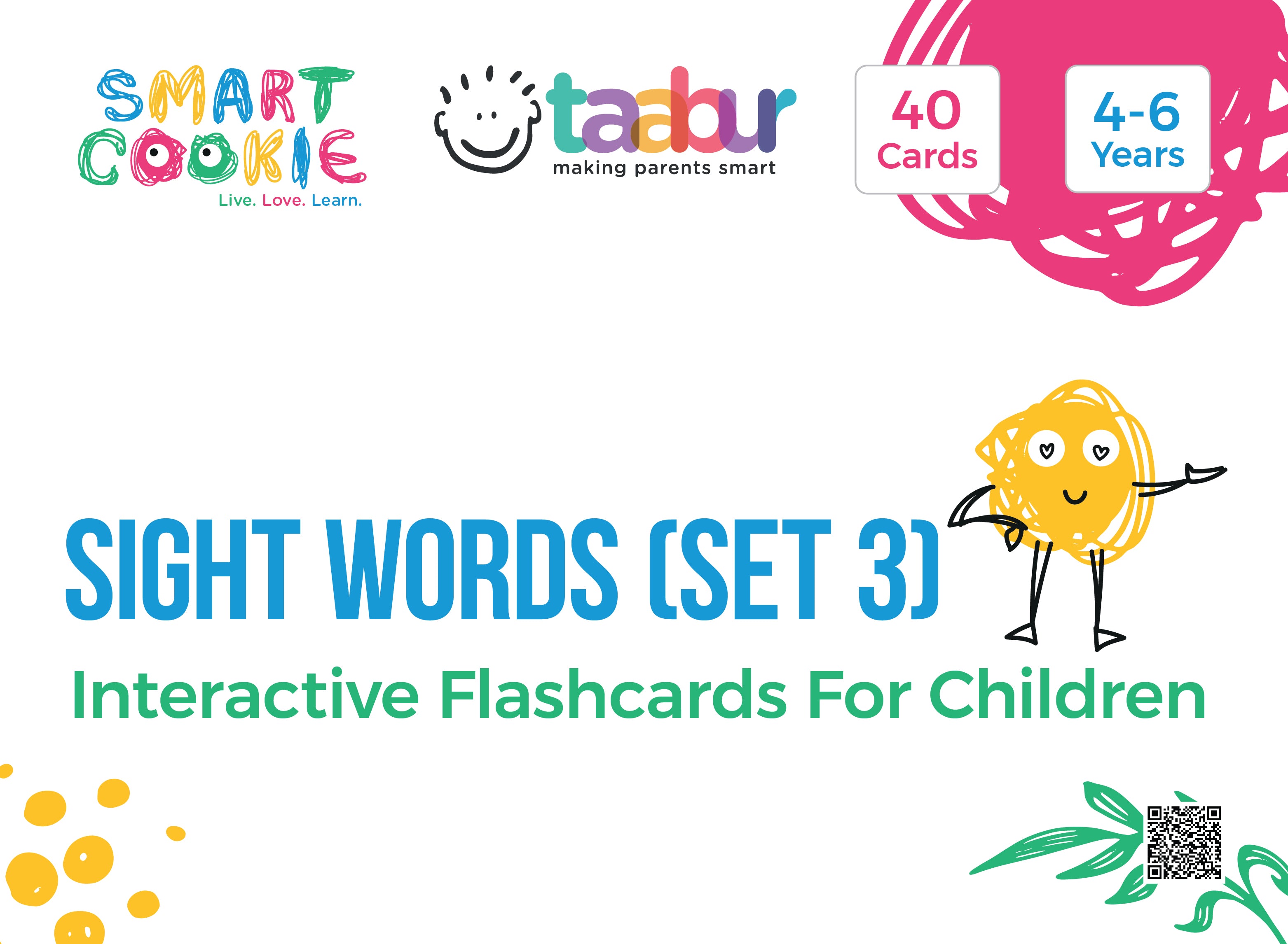 English for Readers - 3 Sets of Interactive Flashcards - for Kids Aged 2 to 6 Years Old