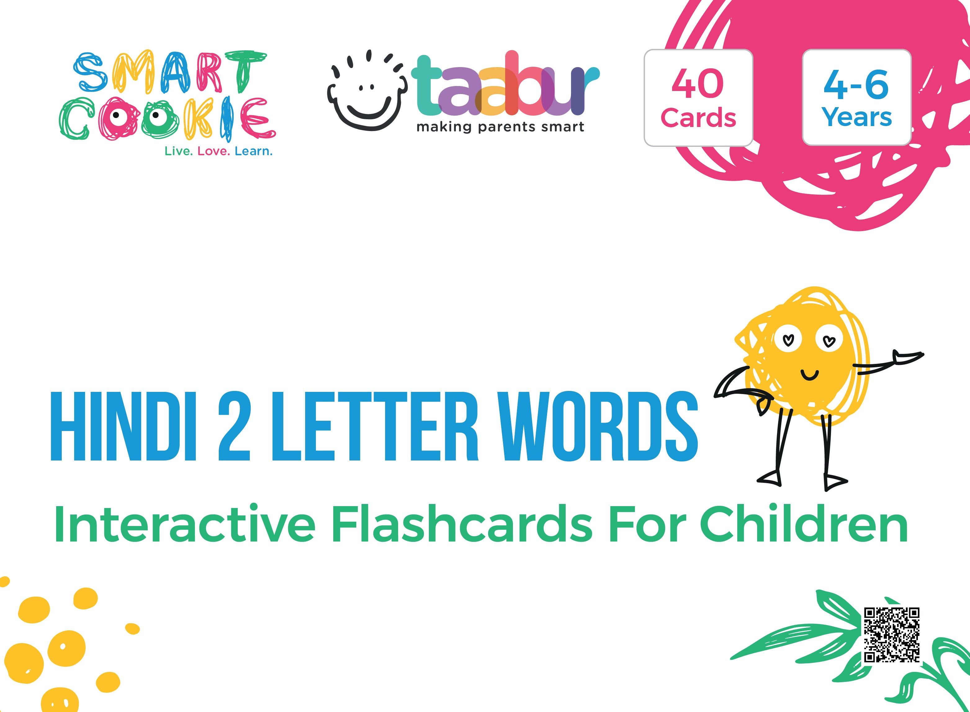 Hindi for Beginners - 4 Sets of Interactive Flashcards - for Kids Aged 2 to 6 Years Old