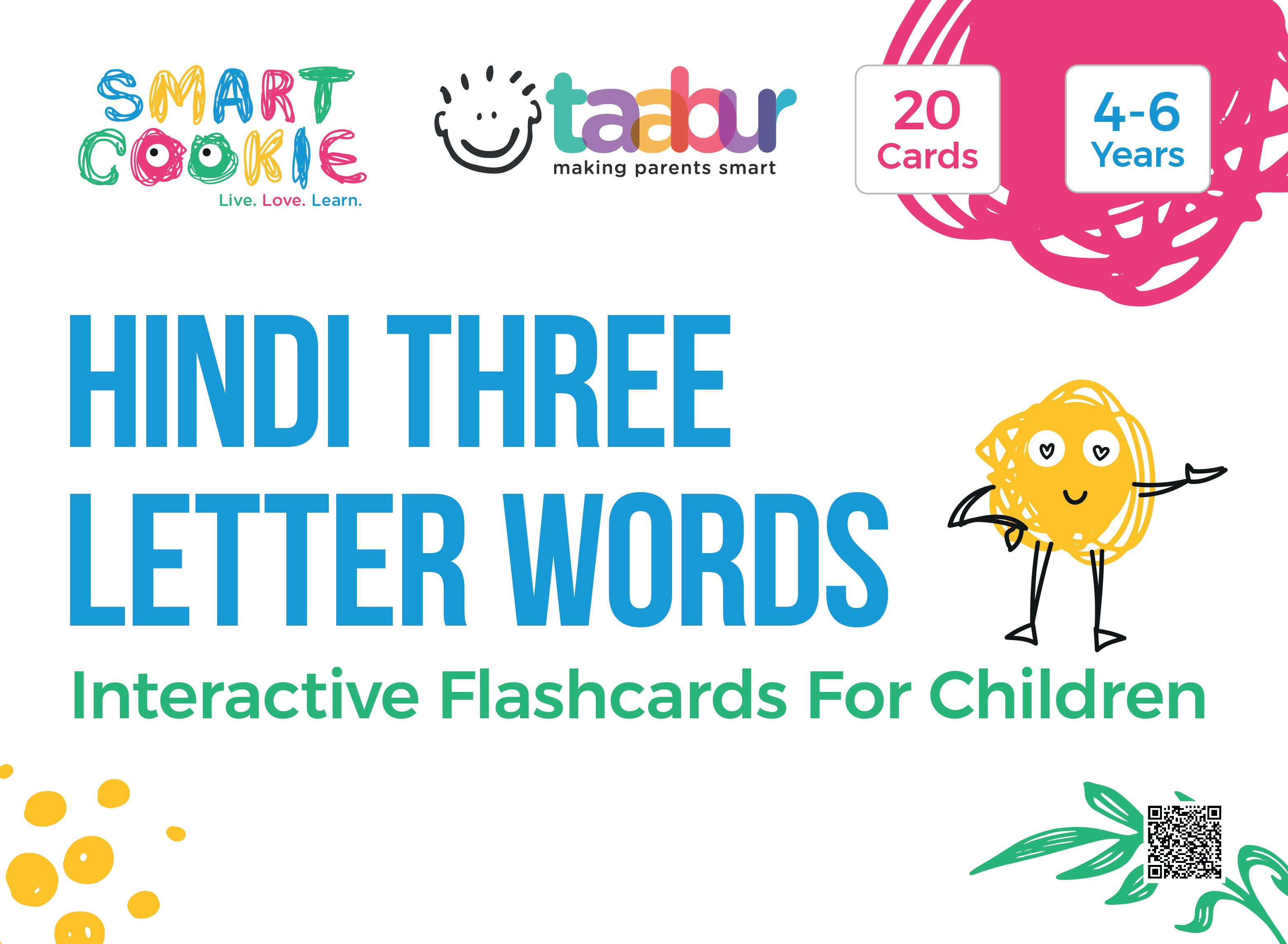 Hindi for Beginners - 4 Sets of Interactive Flashcards - for Kids Aged 2 to 6 Years Old
