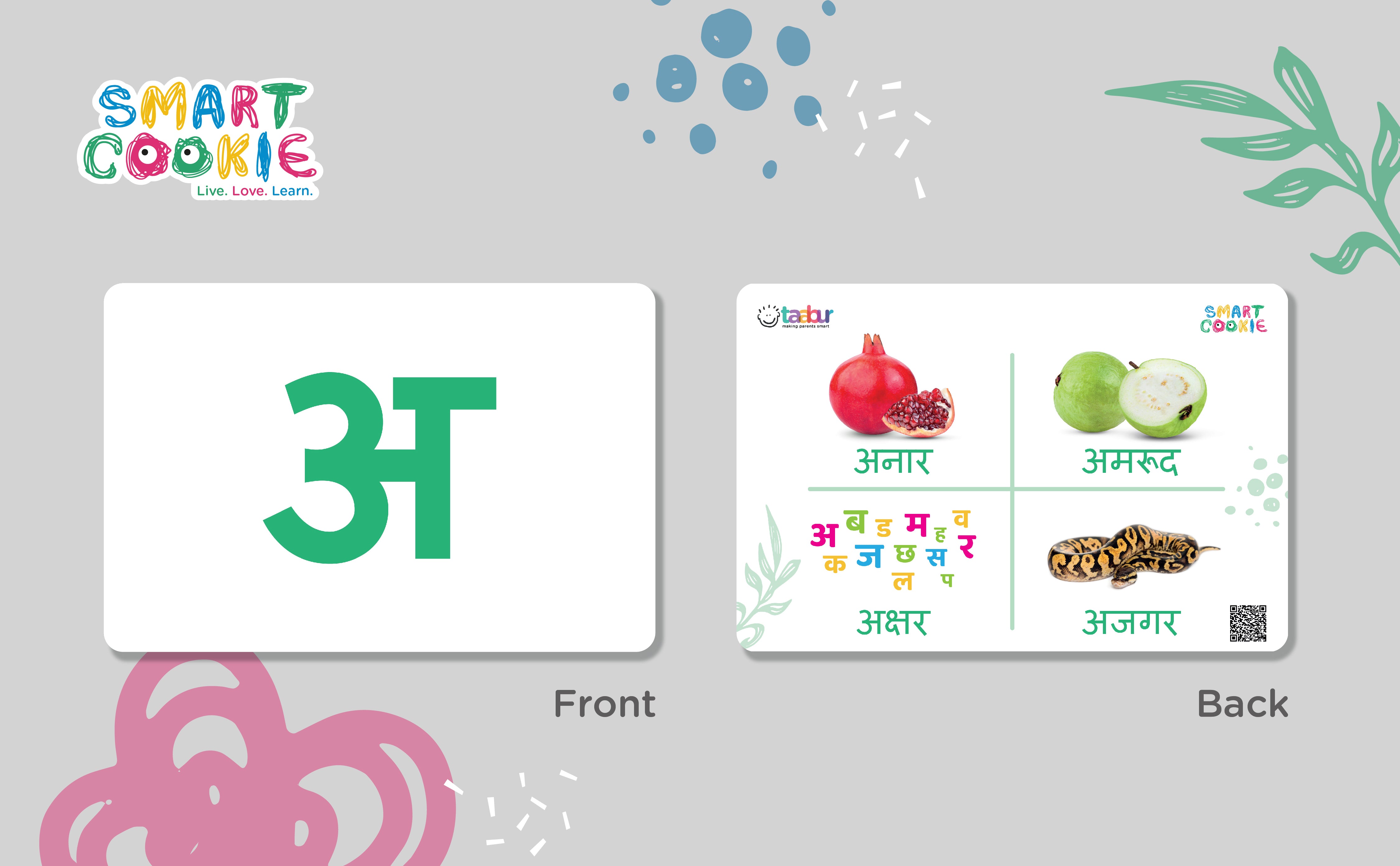 Hindi Varnamala - Interactive Flashcards for Children (49 Cards) - for Kids Aged 2 to 6 Years Old