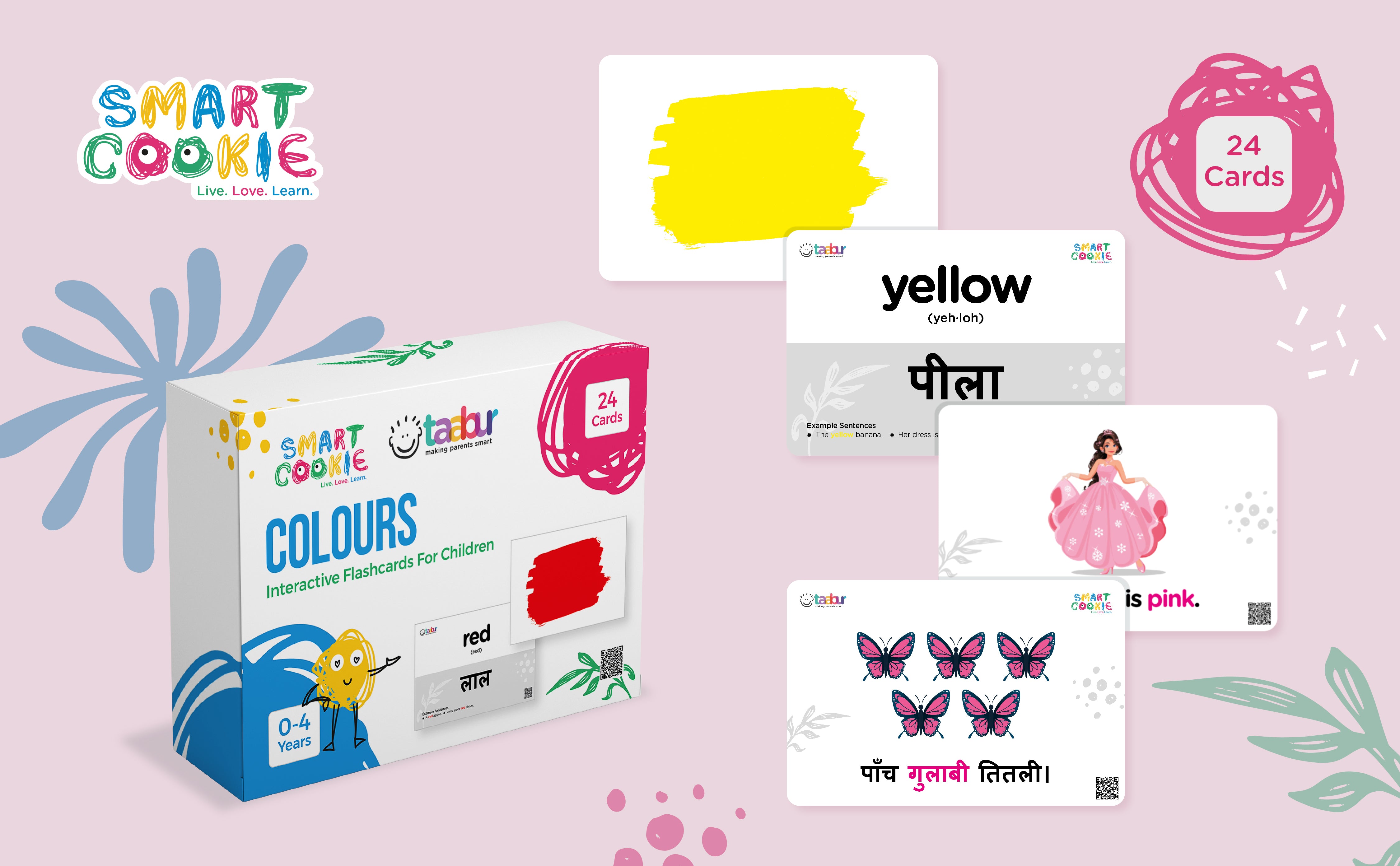 Colours - Interactive Flashcards for Children (24 Cards) - for Kids Aged 0 to 4 Years Old