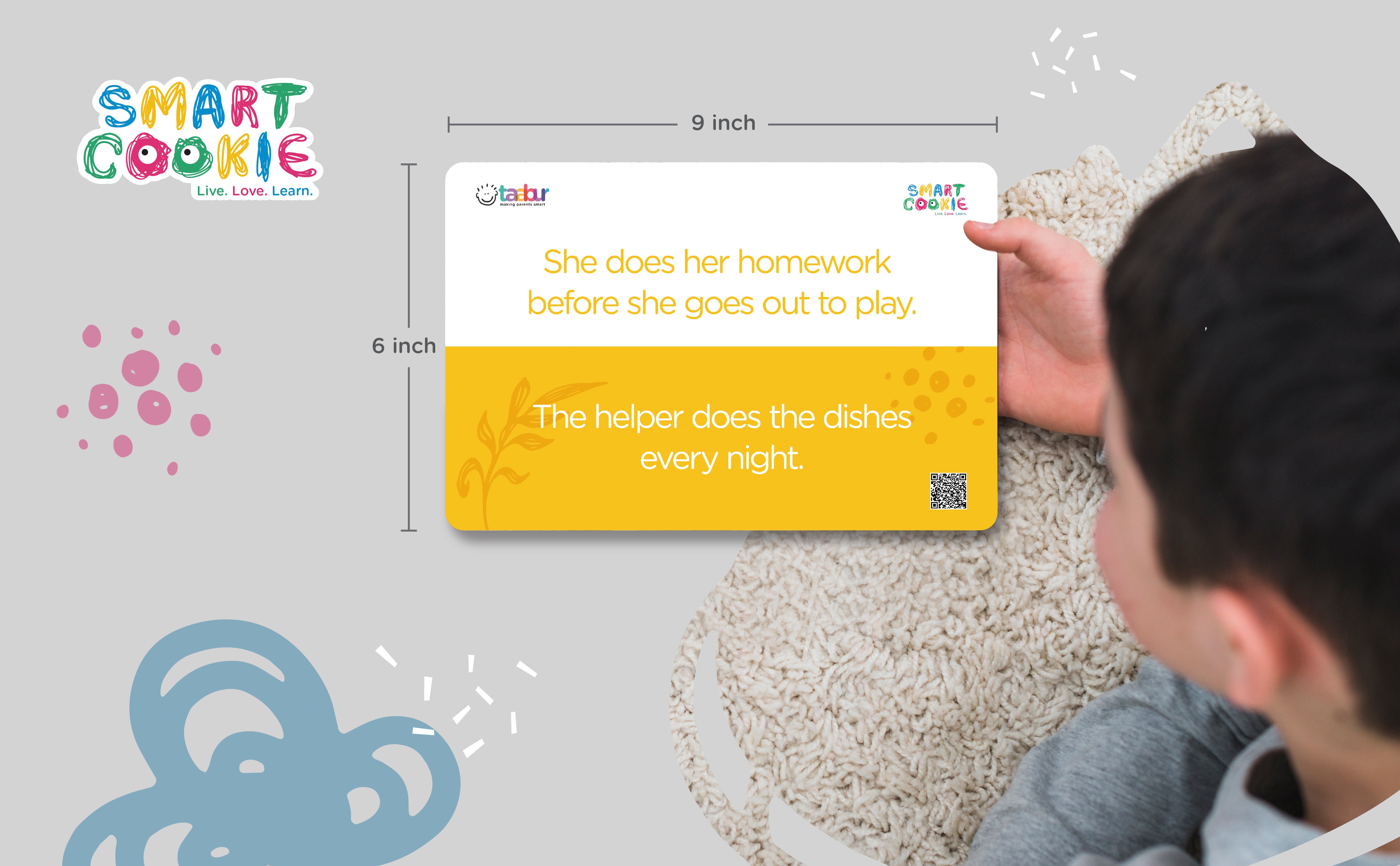 English Sight Words (Set 4) - Interactive Flashcards for Children (40 Cards) - for Kids Aged 2 to 4 Years Old