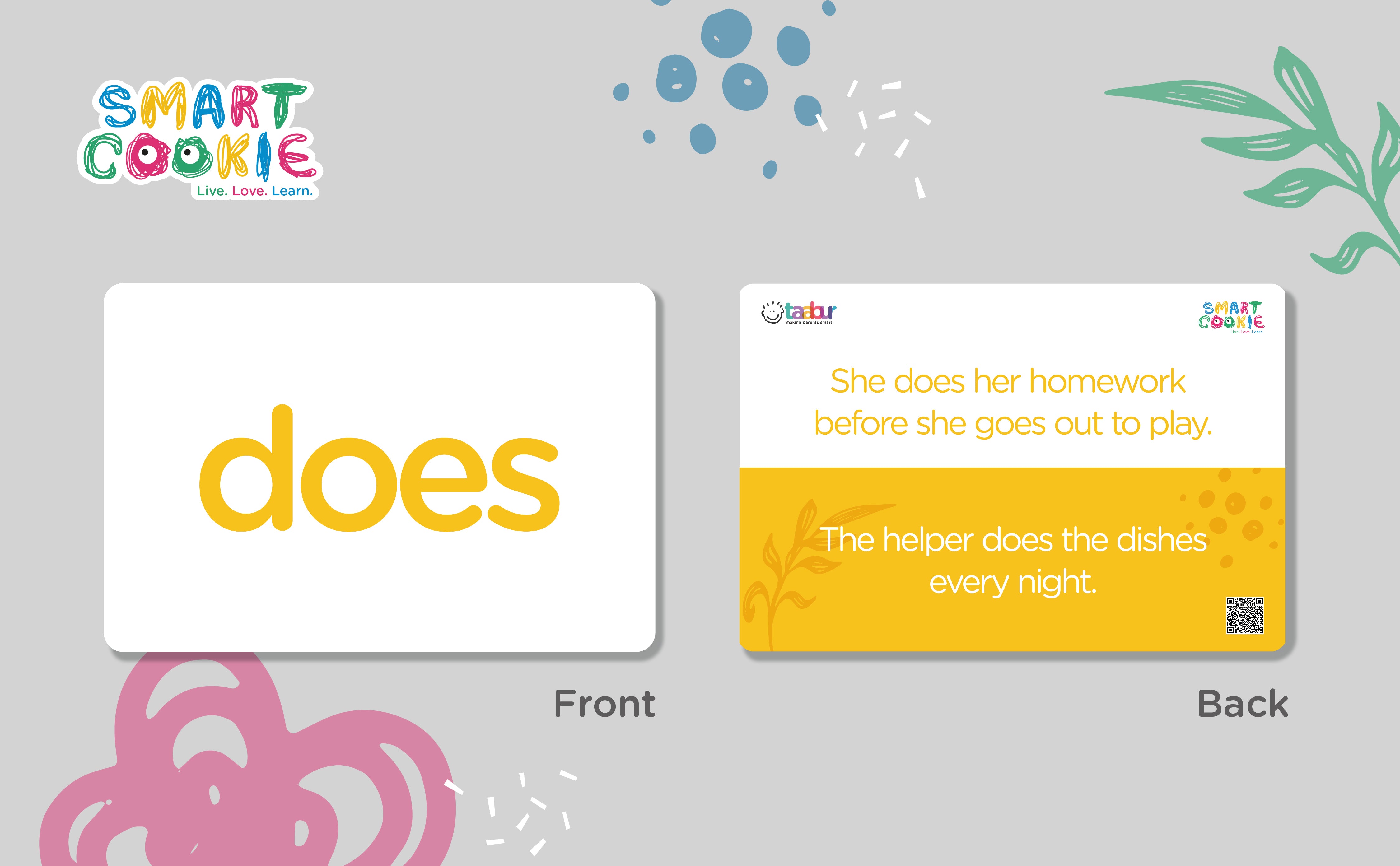 English Sight Words (Set 4) - Interactive Flashcards for Children (40 Cards) - for Kids Aged 2 to 4 Years Old
