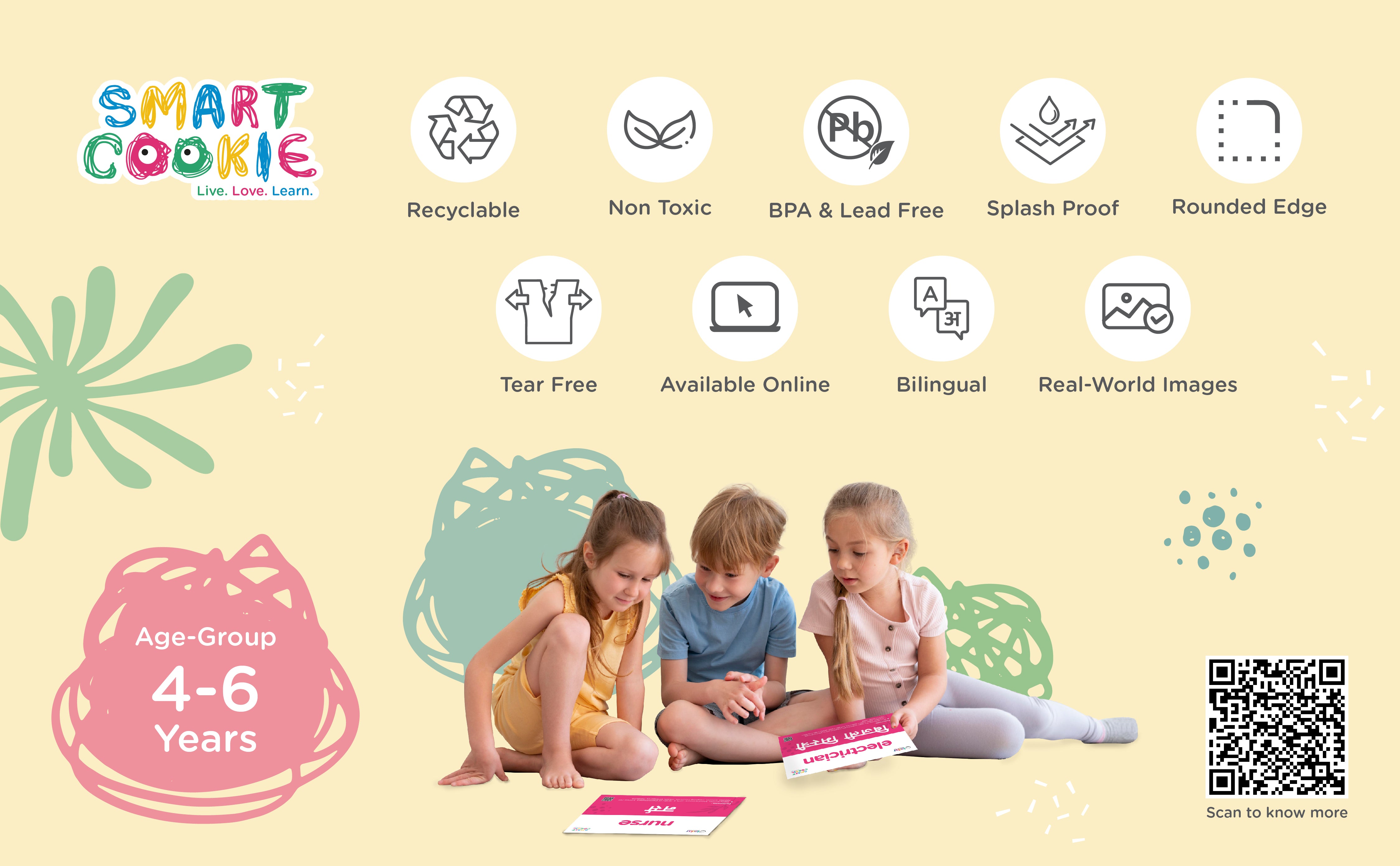 English Sight Words (Set 4) - Interactive Flashcards for Children (40 Cards) - for Kids Aged 2 to 4 Years Old