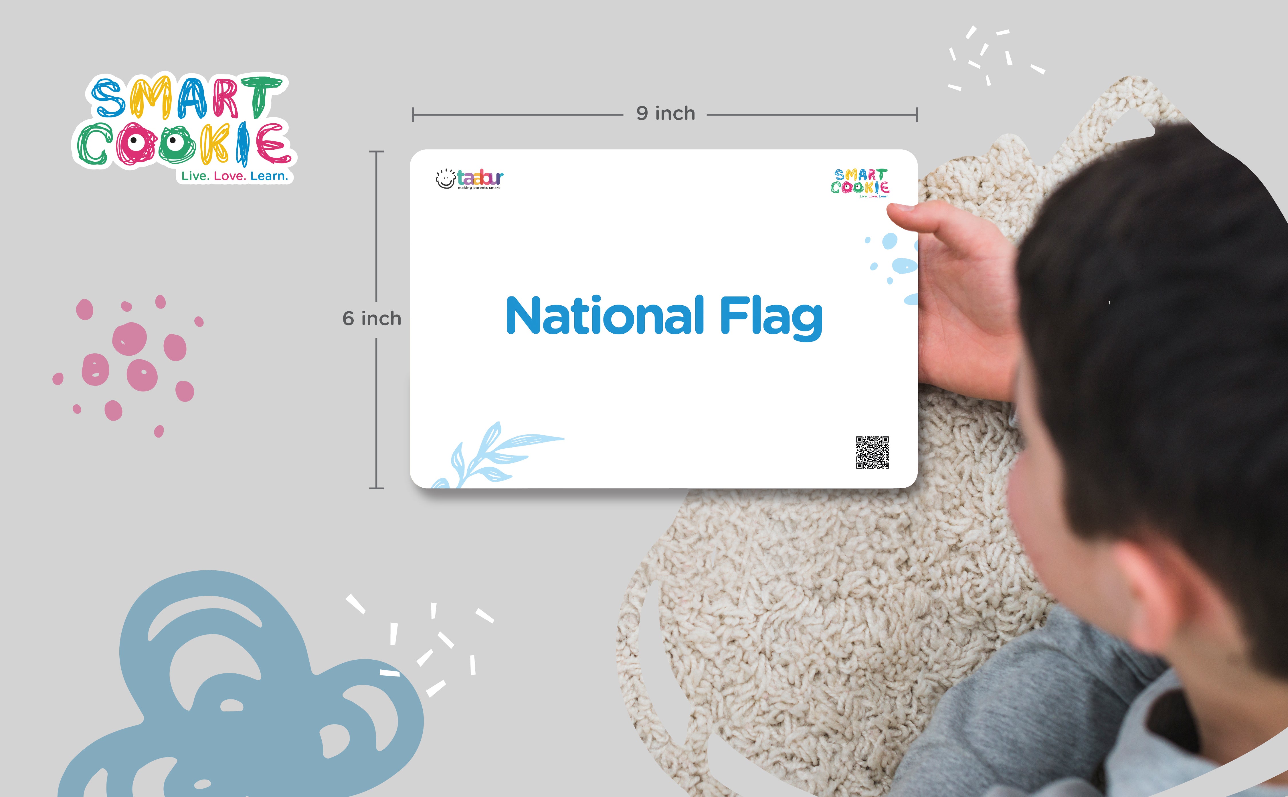 National Symbols - Interactive Flash Cards for Children (17 Cards) - for Kids Aged 4 to 6 Years Old
