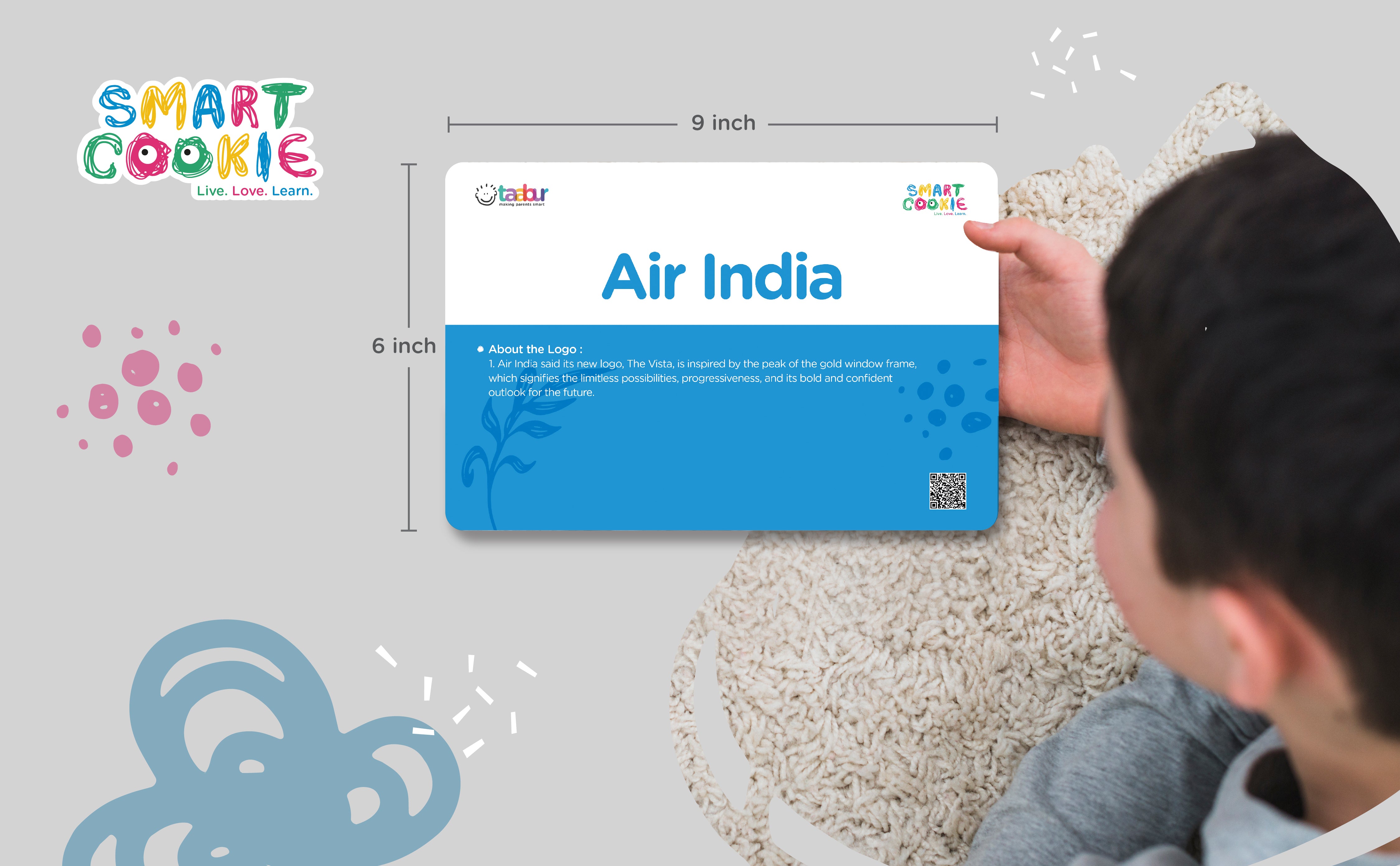 Indian Brand Logos - Interactive Flash Cards for Children (24 Cards) - for Kids Aged 4 to 6 Years Old