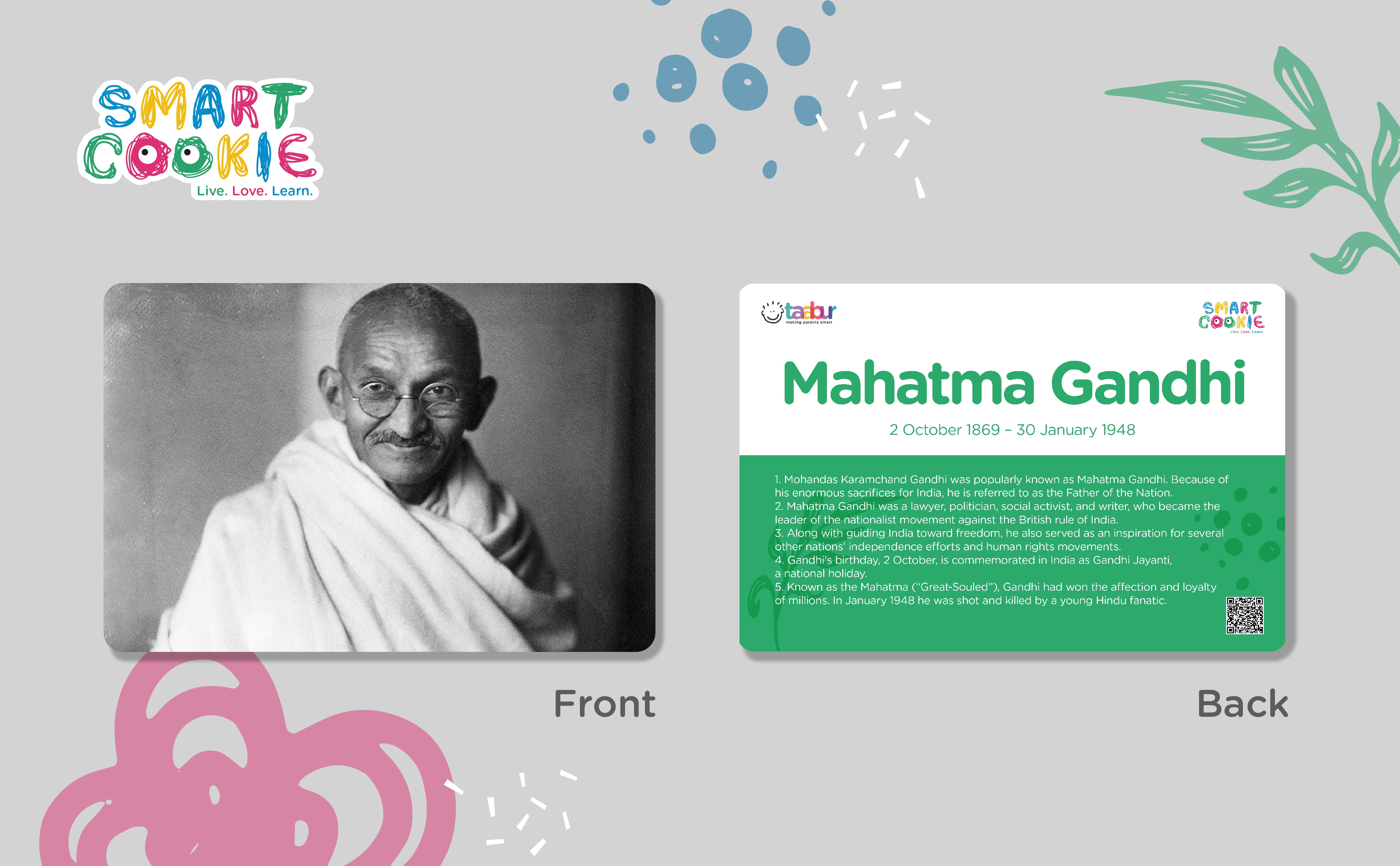 Freedom Fighters of India - Interactive Flash Cards for Children (16 Cards) - for Kids Aged 4 to 6 Years Old