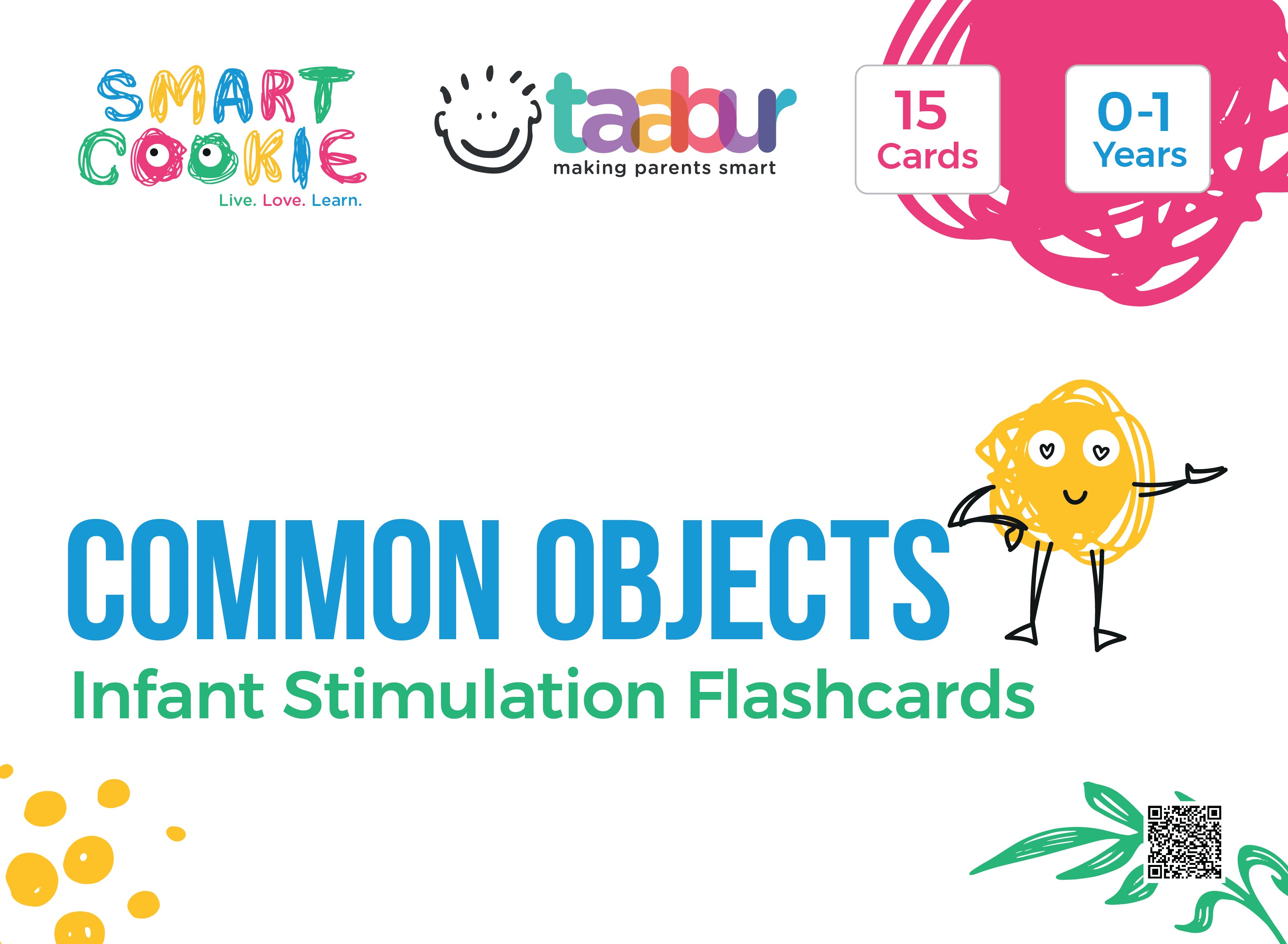 Infants World - 4 Sets of Interactive Flashcards - for Kids Aged 0 to 4 Years Old