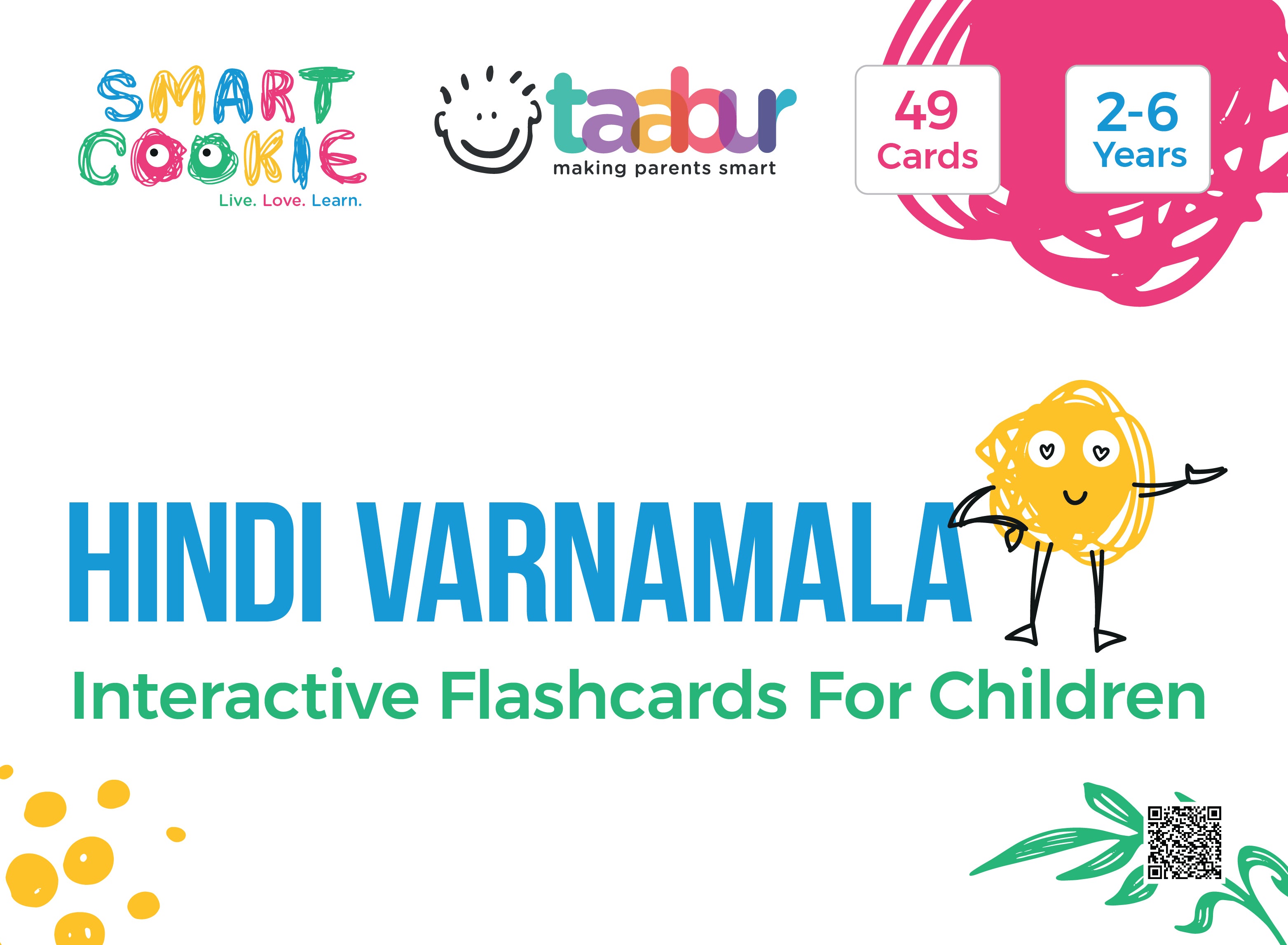 Hindi for Beginners - 4 Sets of Interactive Flashcards - for Kids Aged 2 to 6 Years Old