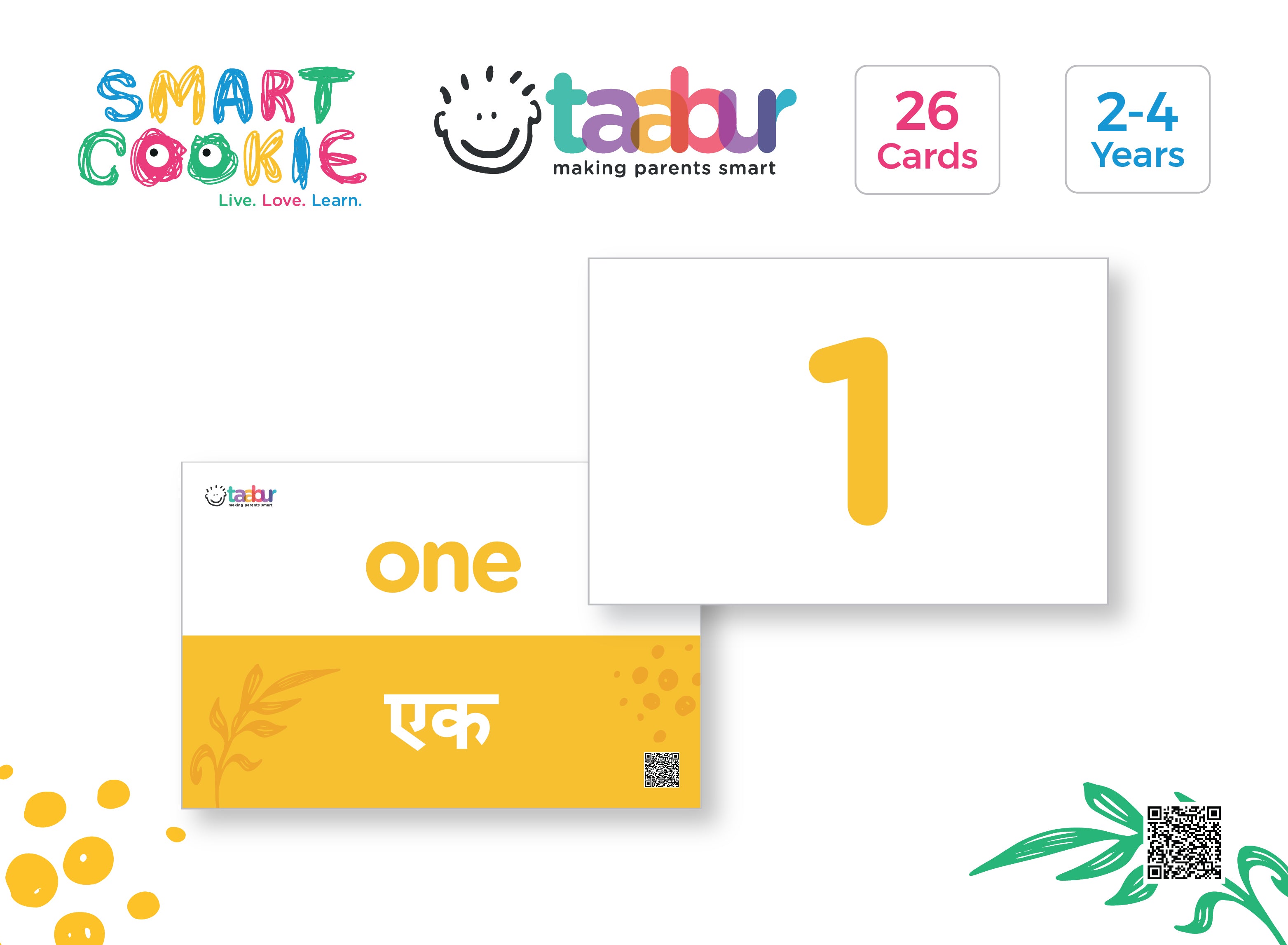 Maths Concepts for Beginners - 4 Sets of Interactive Flashcards - for Kids Aged 0 to 6 Years Old