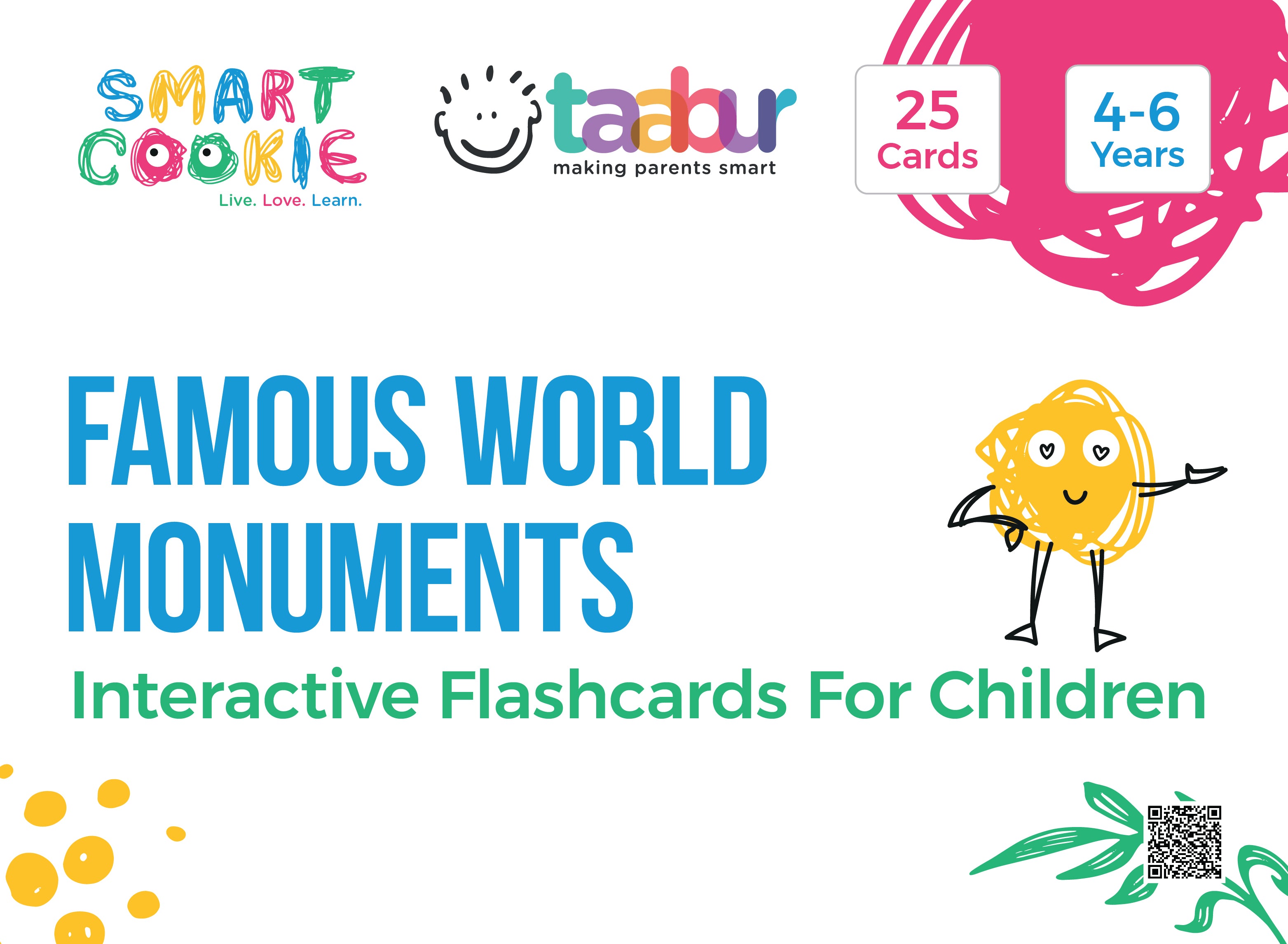 Around The World - 3 Sets of Interactive Flashcards - for Kids Aged 4 to 6 Years Old