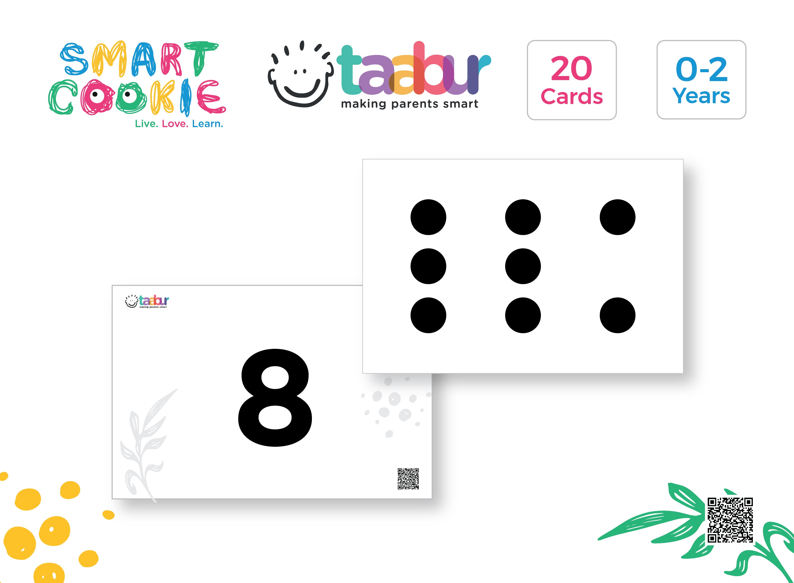 Maths Concepts for Beginners - 4 Sets of Interactive Flashcards - for Kids Aged 0 to 6 Years Old