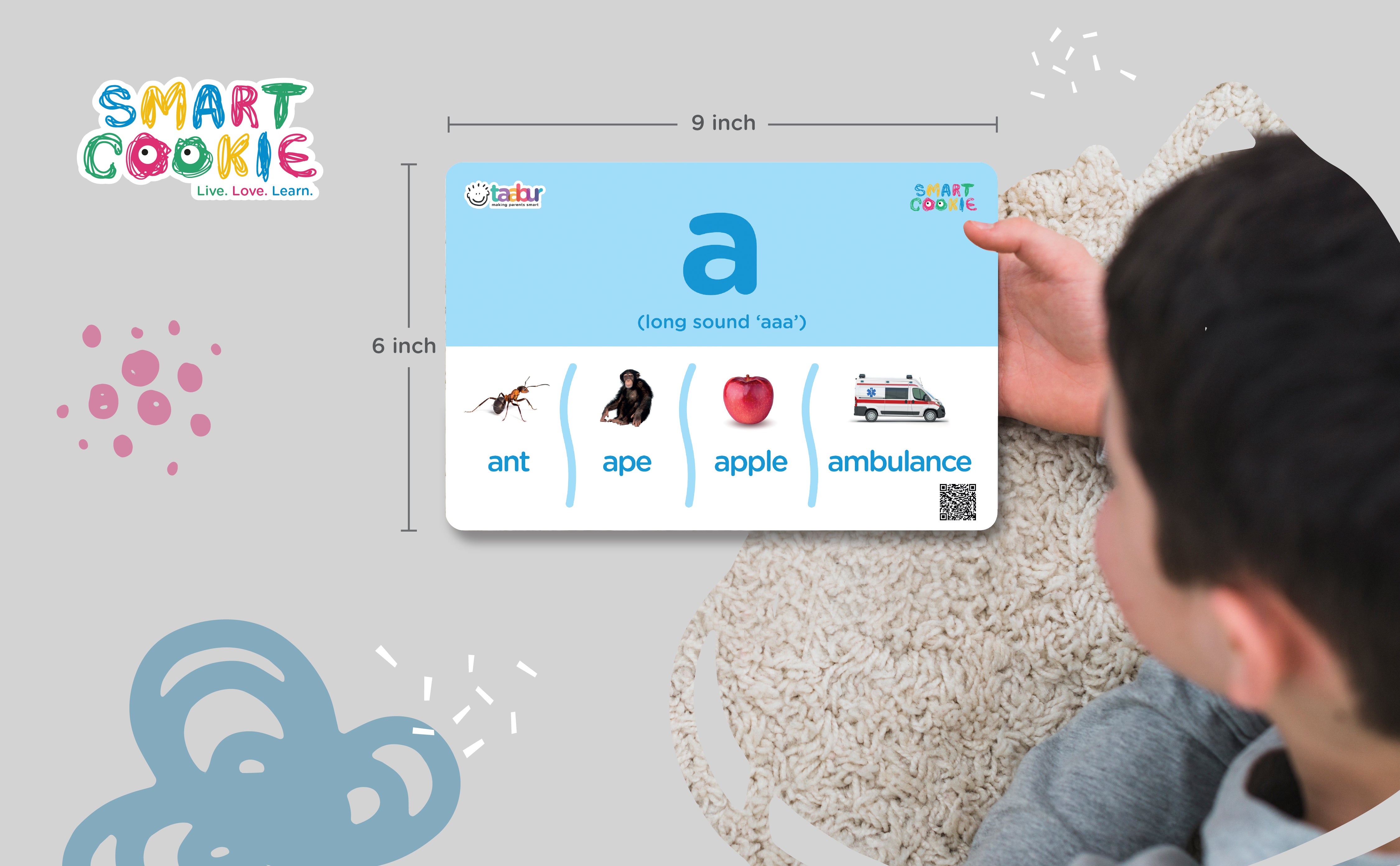 English Alphabets - Interactive Flashcards for Children (26 Cards) - for Kids Aged 2 to 4 Years Old