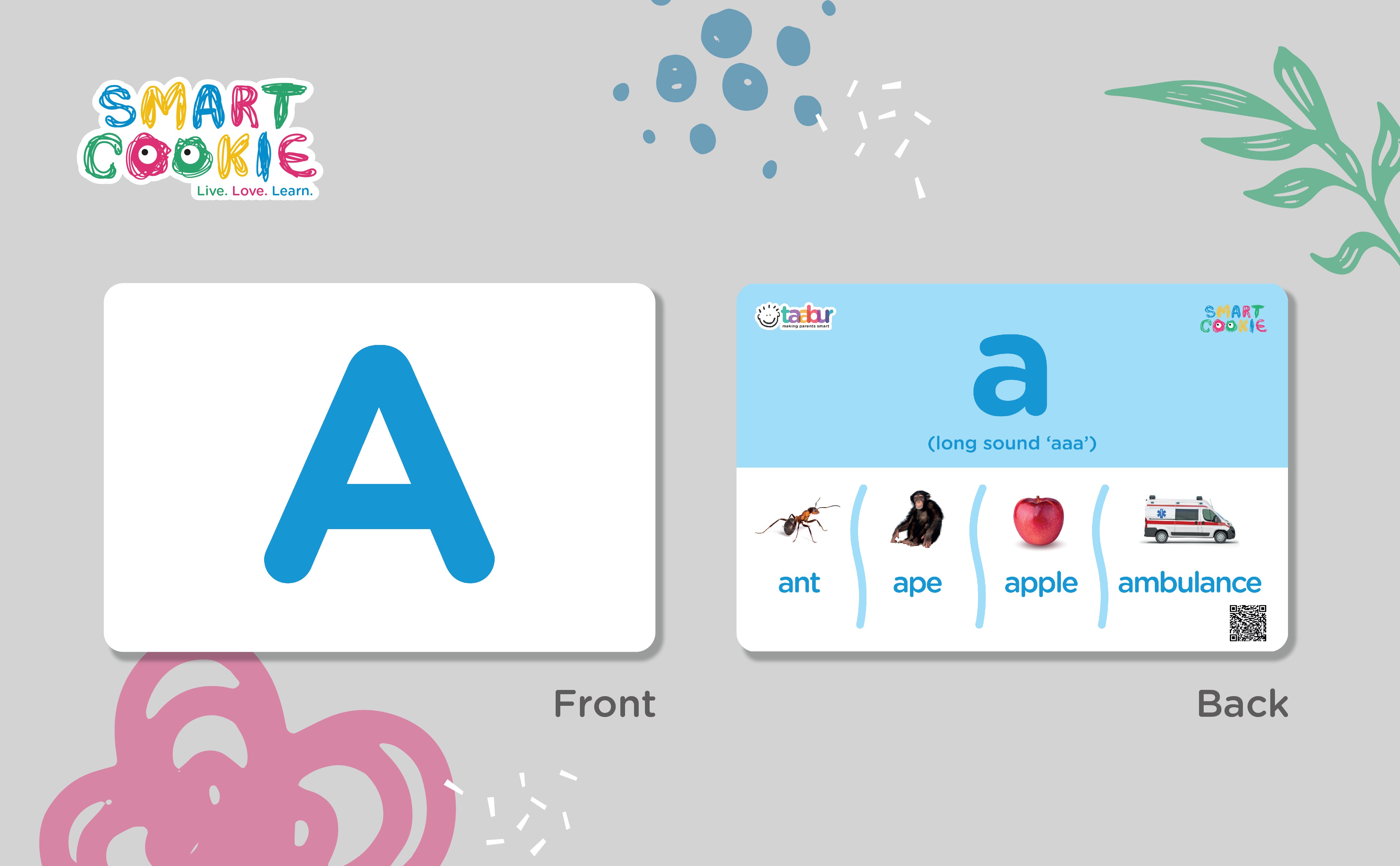 English Alphabets - Interactive Flashcards for Children (26 Cards) - for Kids Aged 2 to 4 Years Old