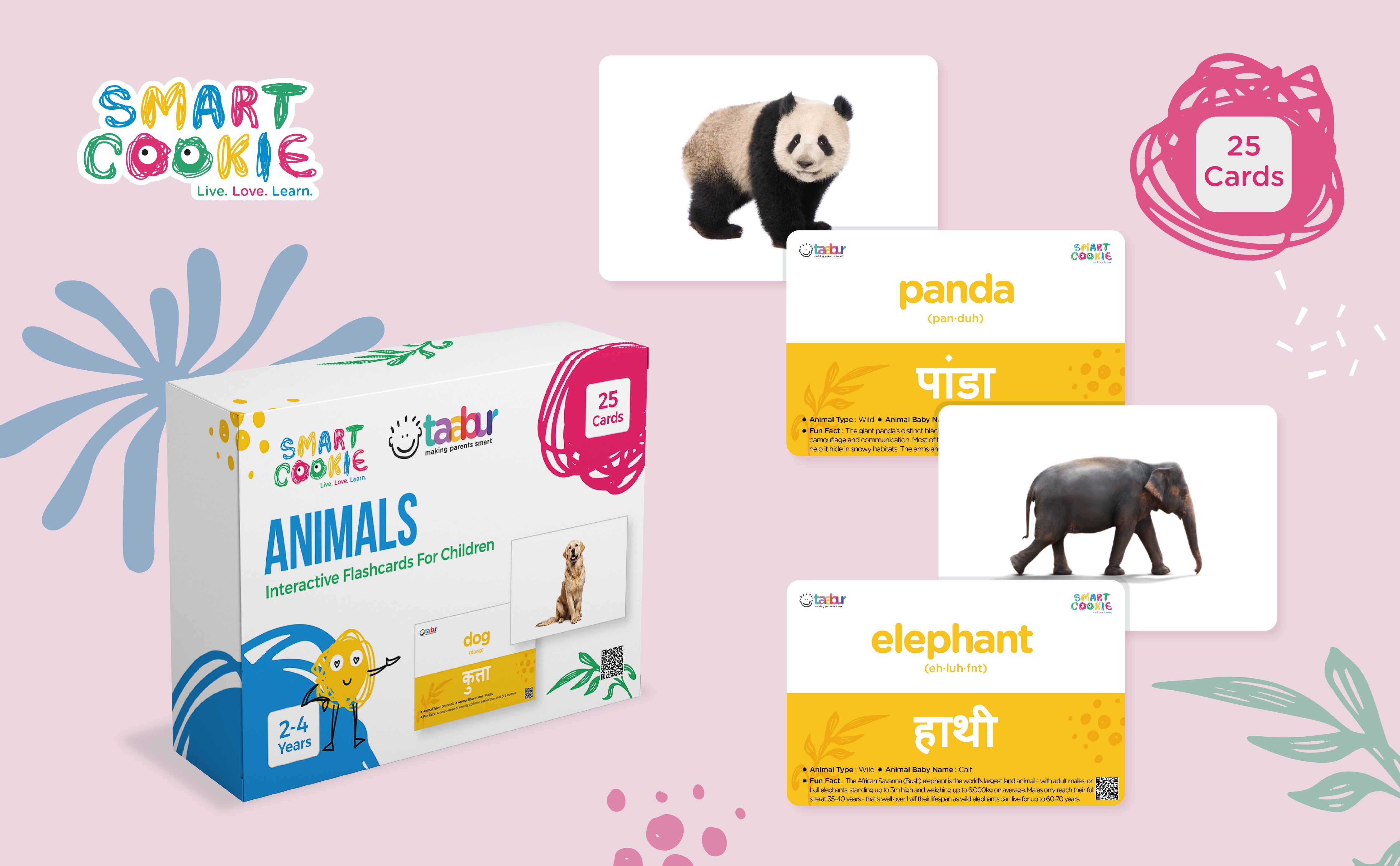 Animals - Interactive Flashcards for Children (25 Cards) - for Kids Aged 2 to 4 Years Old