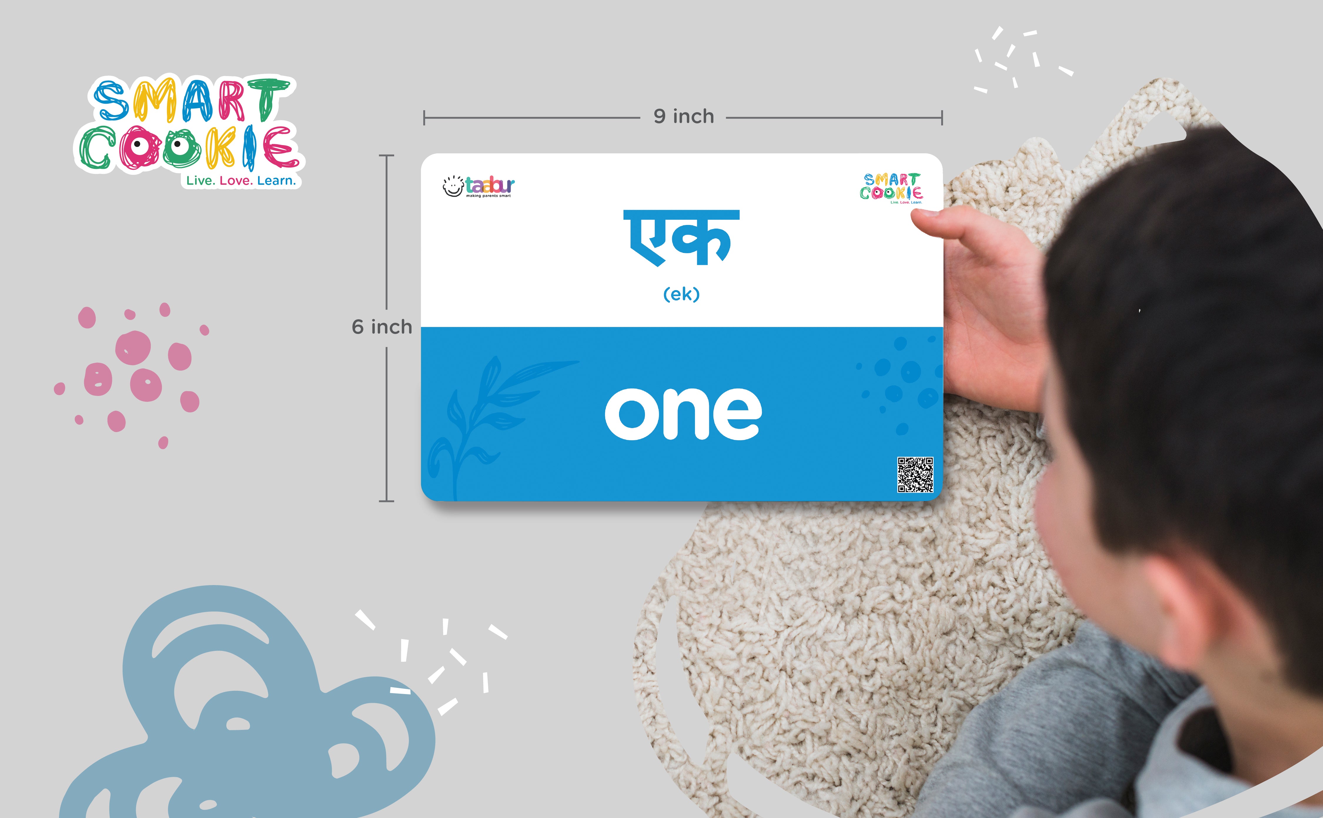 Hindi Numbers + Bonus Couting Cards - Interactive Flashcards for Children (31 Cards) - for Kids Aged 4 to 6 Years Old