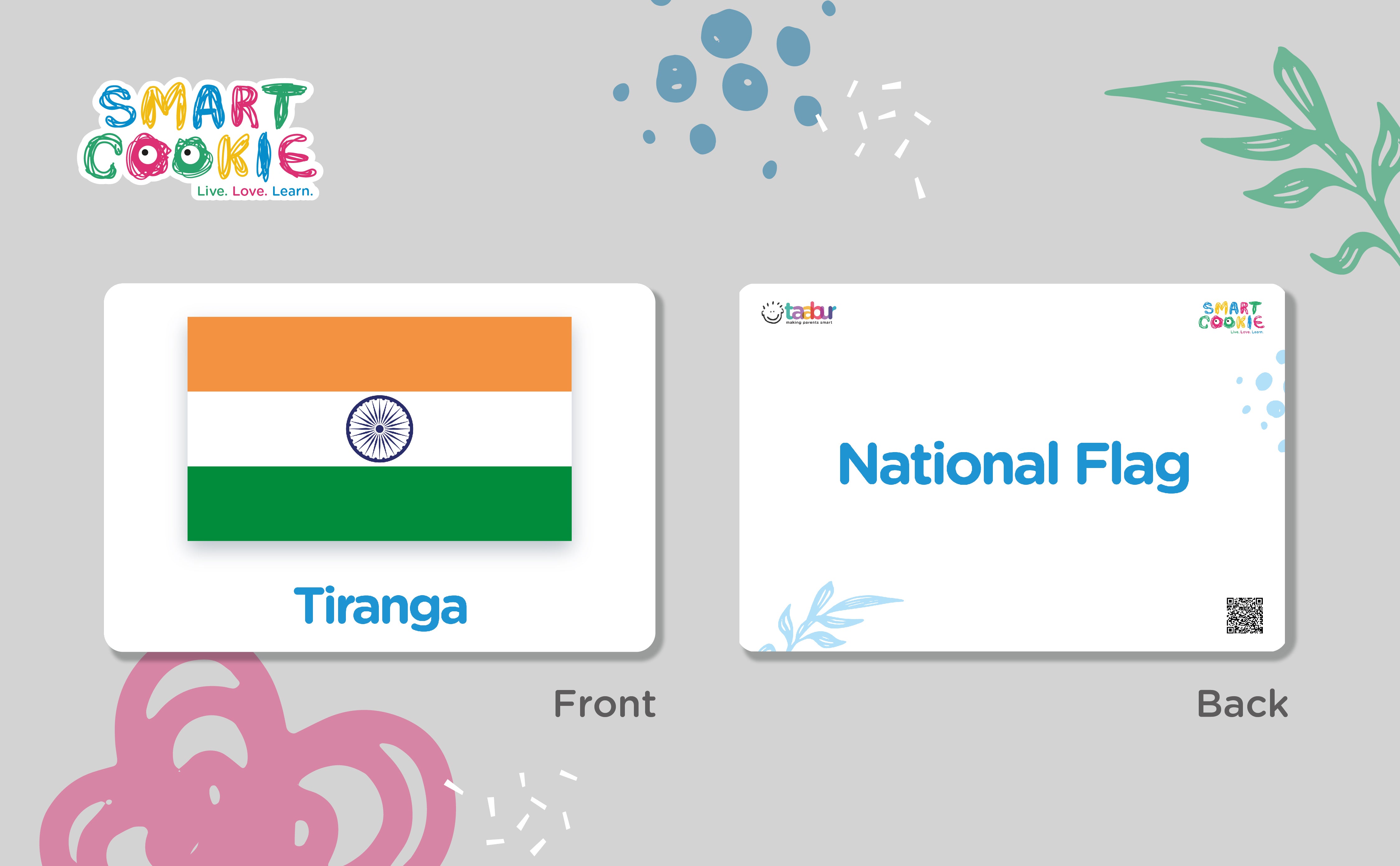National Symbols - Interactive Flash Cards for Children (17 Cards) - for Kids Aged 4 to 6 Years Old